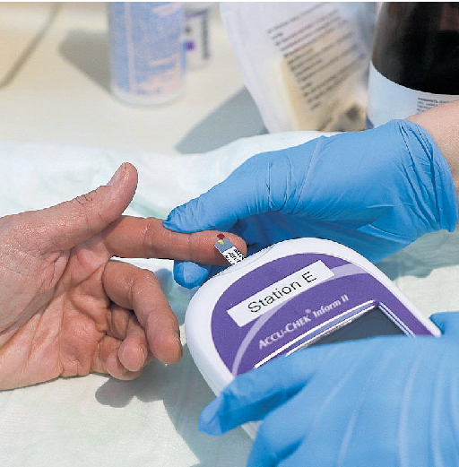 Jeder Vierte im St. Vincenz-Krankenhaus ist von Diabetes betroffen. Mit einer Blutzuckermessung lässt sich die Krankheit erkennen. FOTO LISA CIRKEL