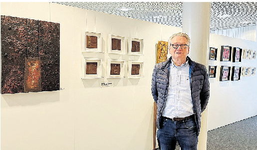 In der Galerie„Raum für Kunst auf Zeit“ in Aplerbeck stellt Wolfgang Goebel derzeit aus. FOTOS GASS/GOEBEL