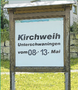 Offiziell beginnt die Kirchweih am 10. Mai, doch in den Gaststätten wird schon früher gefeiert (ab 8. Mai).