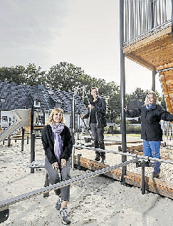 Der Spielplatz „In der Grube“ punktet mit Schienen, Kletterturm und den anderen Elementen des„Förderbands“. FOTO BENITO BARAJAS