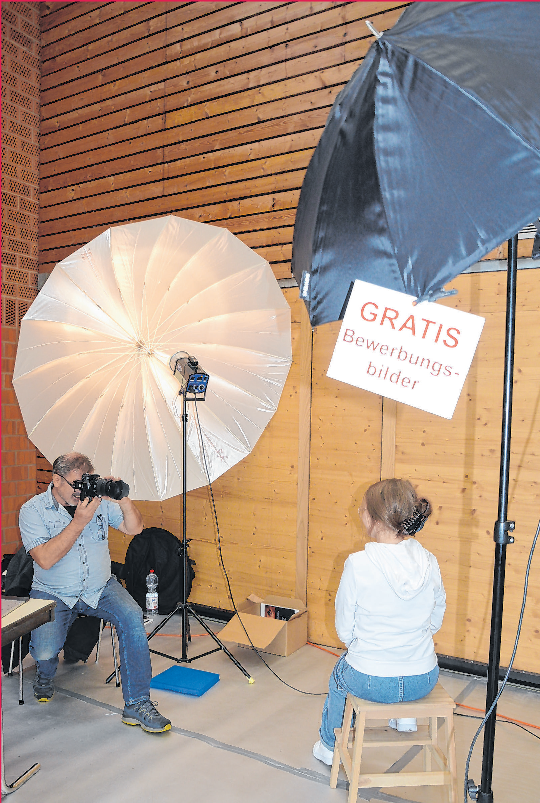 Bewerbungsfotos wurden auf der letzten „Börse“ sogar gratis angeboten.