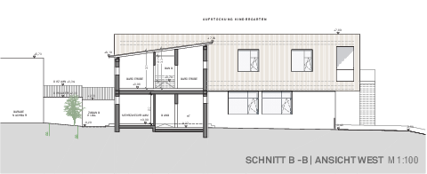 KiGa-Erweiterung, Ansicht West Fotos: Pointner Pointner Architekten