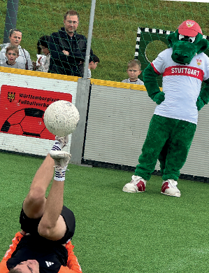 Fußball-Jongleur Jan bei seiner beeindruckenden Showeinlage