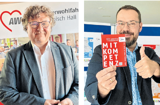 Vorsitzender Ernst-Michael Wanner (links) und Geschäftsführer Lars Piechot laden zum Mitmachen ein. Fotos: AWO