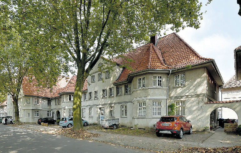 Allein auf der Zeche Victoria waren in Lünen einst mehr als 4000 Kumpel beschäftigt. Kein Wunder, dass sie auch eine „eigene“ Siedlung bekamen. Die Victoria-Siedlung wurde von 1909 bis 1912 errichtet. FOTO GÜNTHER GOLDSTEIN