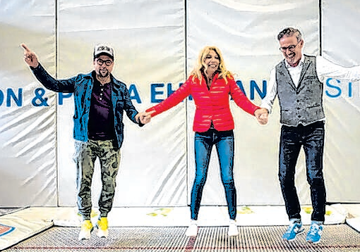 Die Vereinsgründer von BewegtEuch e.V.:„Tatort“-Schauspieler Jan Josef Liefers, Notärztin Dr. Lisa Federle (Vorsizende), - Fernsehmoderator Michael Antwerpes. Foto: BewegtEuch