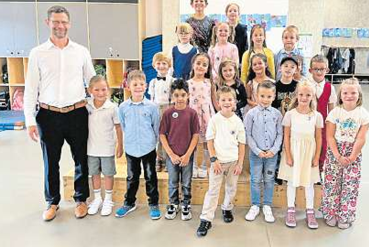 Die Klasse 1c mit Klassenlehrer Jochen Mittelberger.