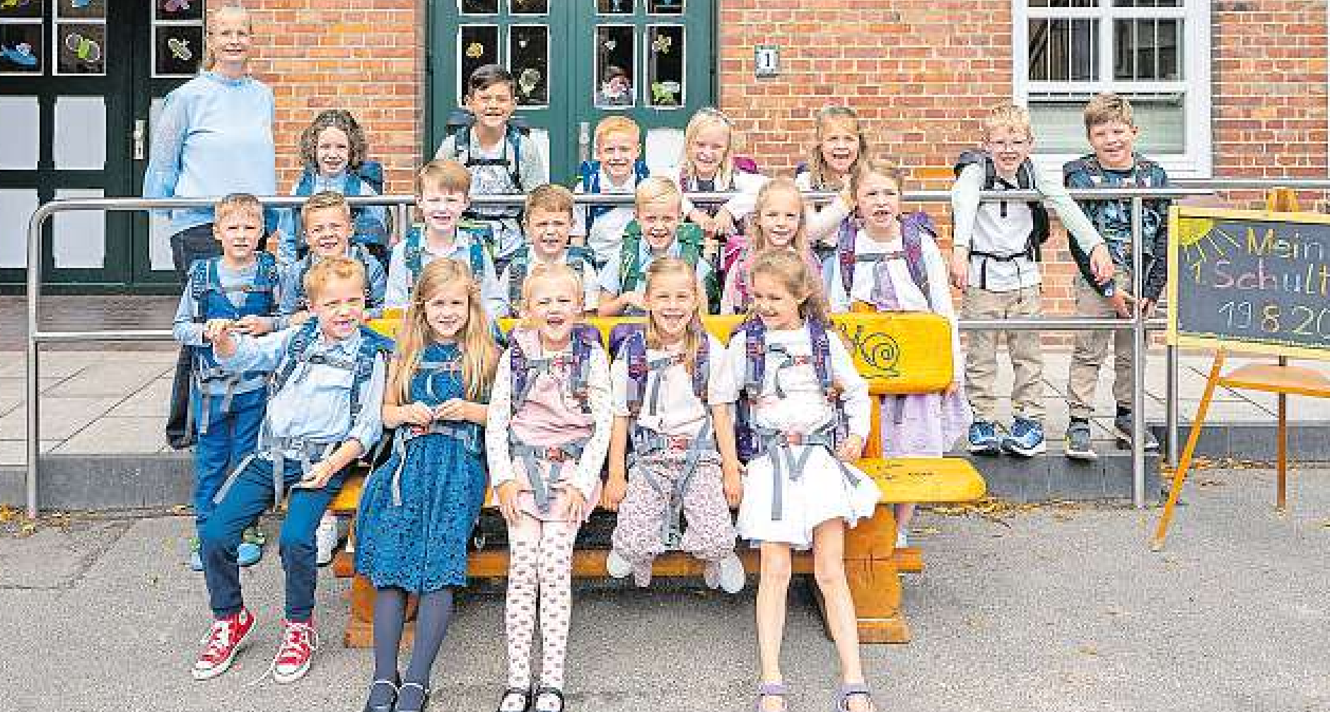 Klasse 1, Klassenlehrerin Fr. Dörte Weinberg Foto: Benjamin Offt/hfr