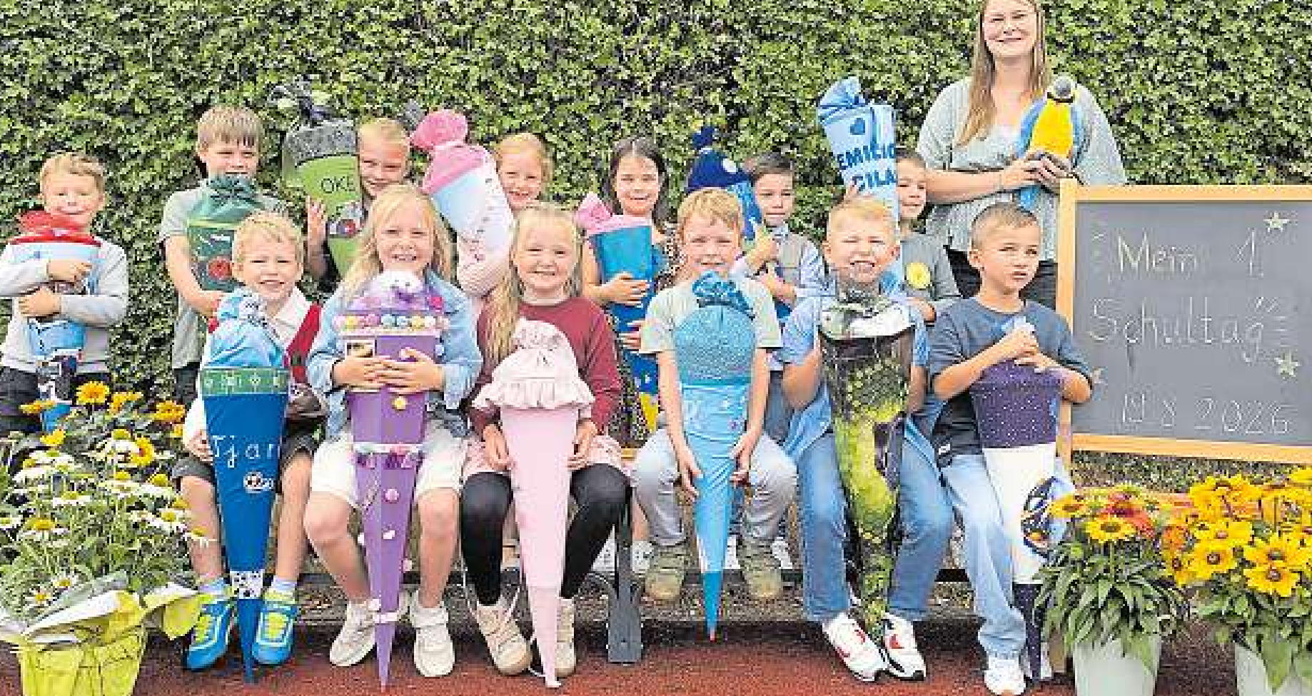 Klasse 1c, Klassenlehrerin Fr. Pommerening Foto: Grundschule Struvenhütten/hfr