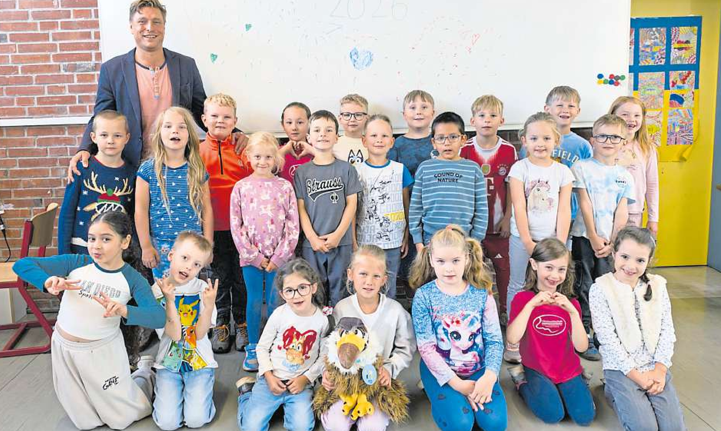 Klasse 1d, Klassenlehrer Hr. Schlömer Foto: Grundschule Olzeborch/hfr