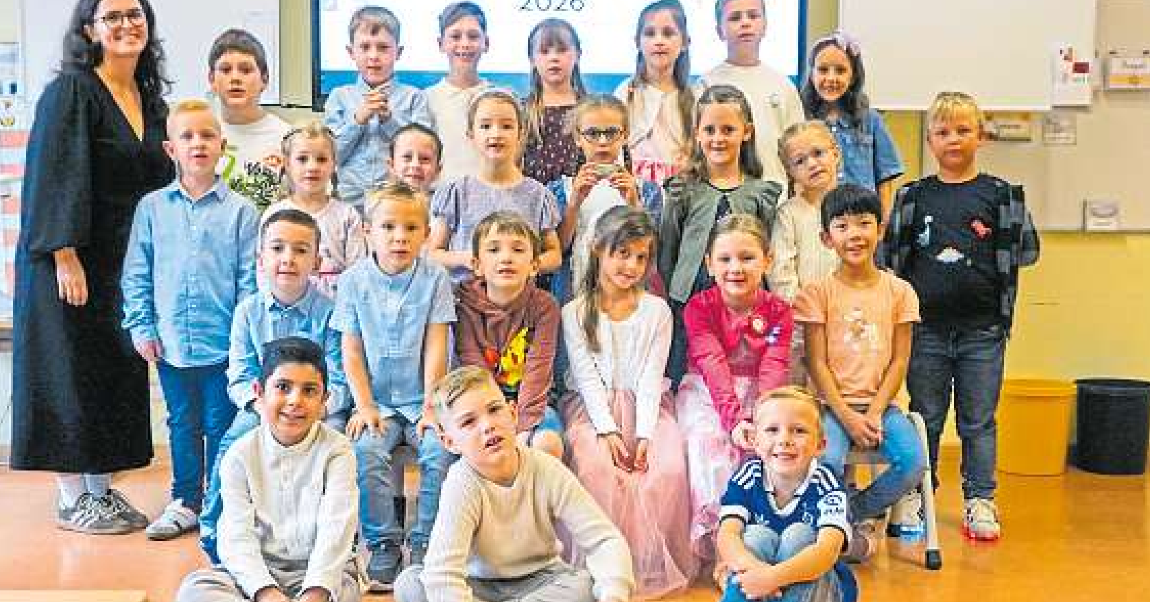 Klasse 1a, Klassenlehrerin Fr. Kuring