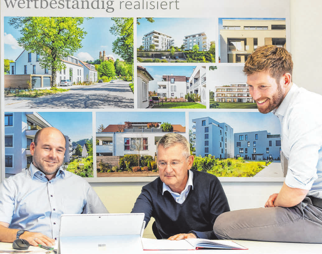 Das Führungsteam der Brenner+Ebert GmbH - Geschäftsführer Wolfgang Ebert (Mitte) mit den Prokuristen Benno Seitz (links) und Marius Brenner (rechts) Foto: Brenner + Ebert