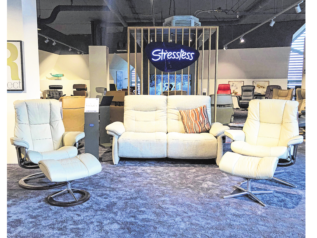 Im neuen Stressless-Studio der Spitzhüttl Home Company findet man alle Modelle des Sesselherstellers aus Norwegen. FOTO:SIMONE HÜTTL