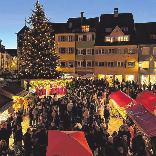 Weihnachtsmarkt Wangen 2022 Bühnenprogramm & Glühwein Schwäbischer