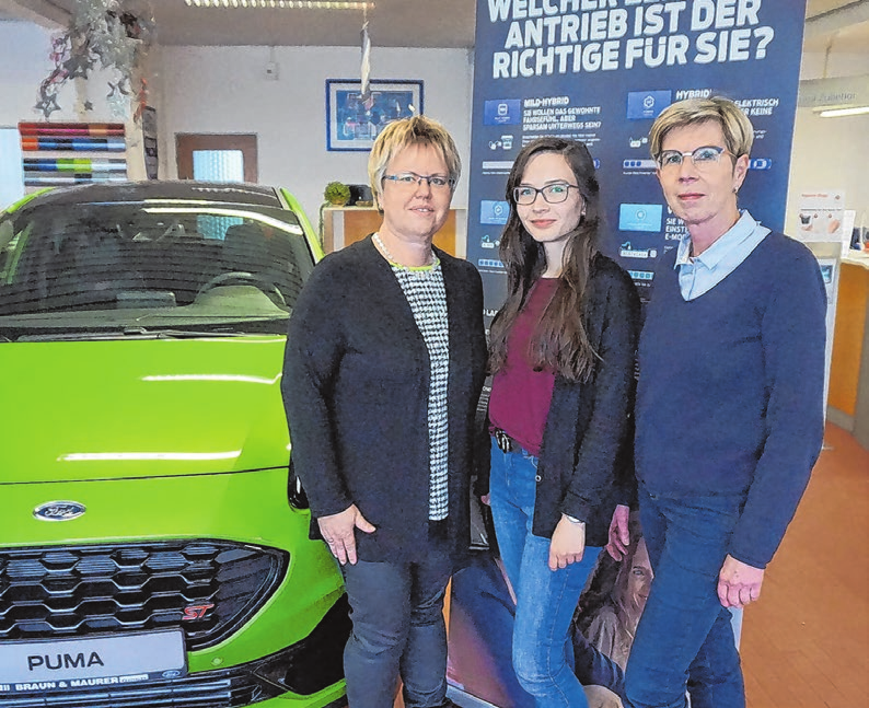 Diana Glökler, Sabrina Rösch und Karin Stiehle, die Service-Assistentinnen vom Autohaus Braun & Maurer in Ehingen.