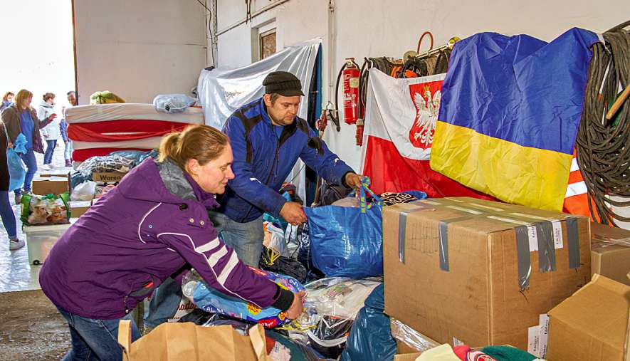 Hilfe für die Ukraine: Christian Hähnert aus Eckartsberga organisiert zusammen mit Ivona Fulsche einen Hilfstransport. FOTO: ARCHIV (BIEL)