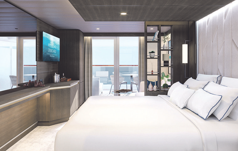 Ocean Grand Terrace Suite (Gesamtfläche mit Terrasse: 39 m²) Explora Journeys