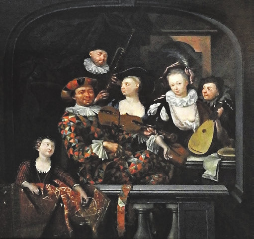 Willem van Mieris, Gesellige Musikanten, Niederlande 17. Jh.