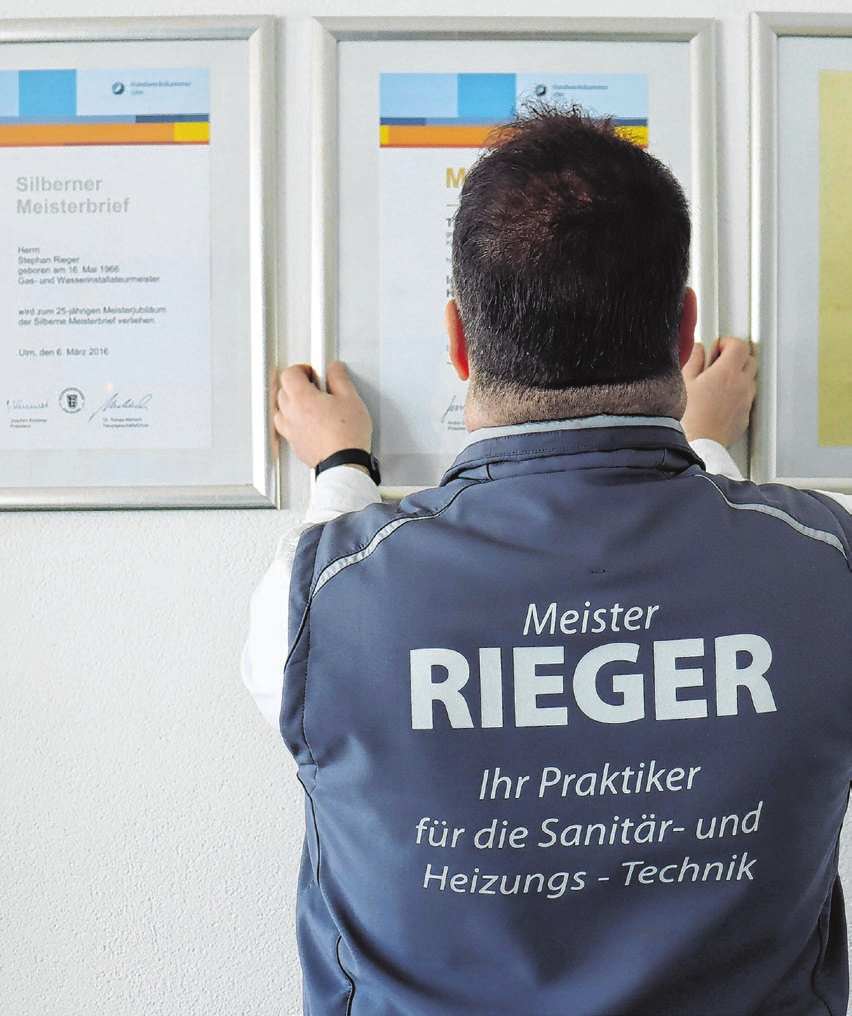 Steht für ausgezeichnete Arbeit: Meister Rieger. FOTOS: MEISTER RIEGER