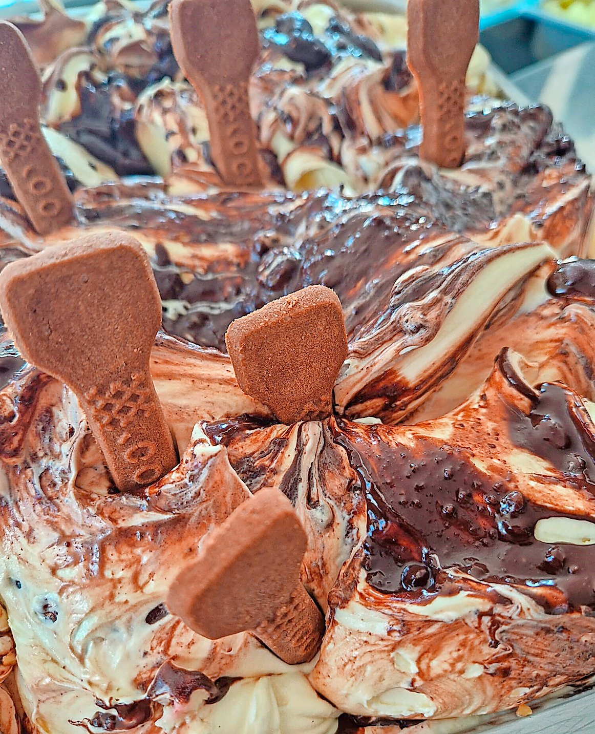 Schokoladen-Eiskreationen verwöhnen den Gaumen.