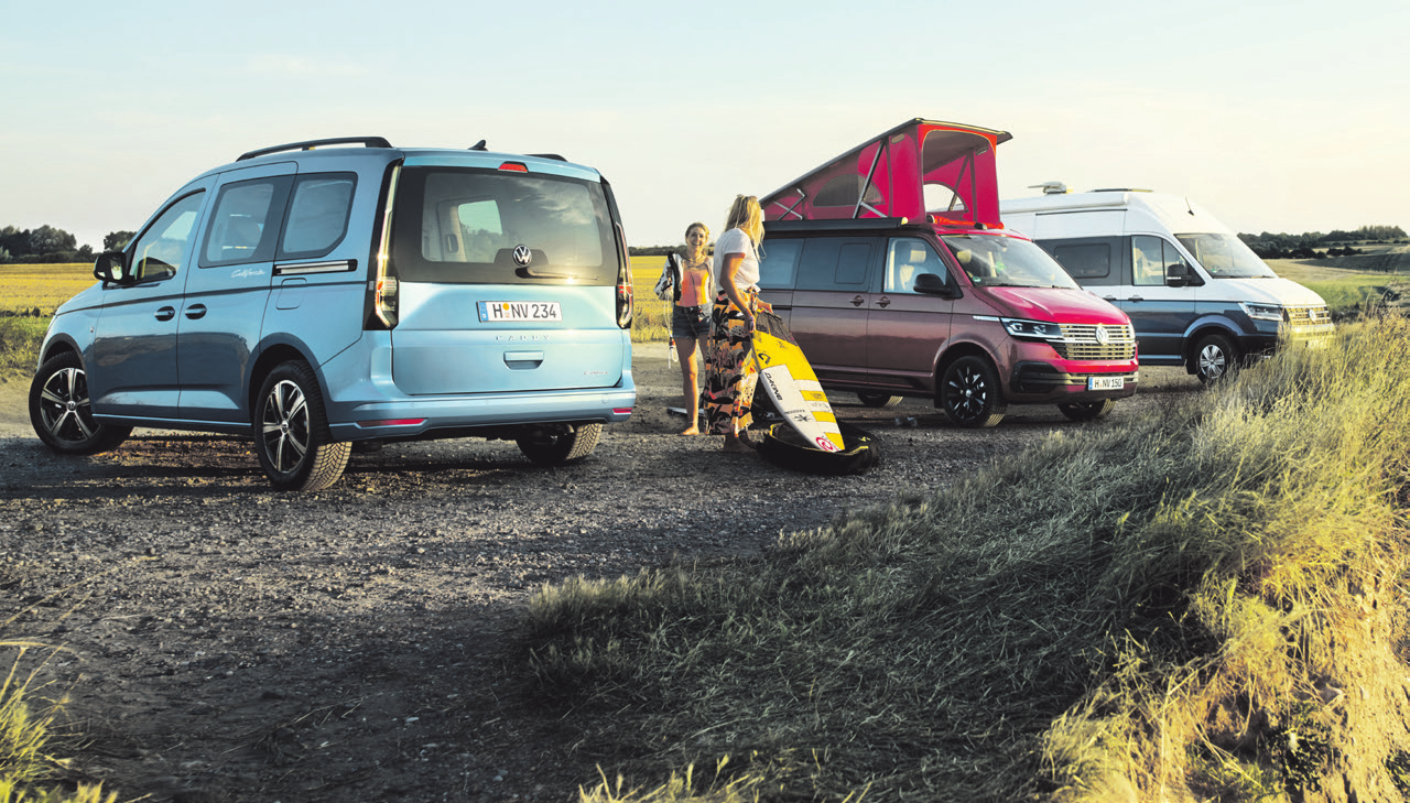 Von Caddy bis Grand California - bei der Reisemobilflotte von Volkswagen ist für jeden etwas dabei