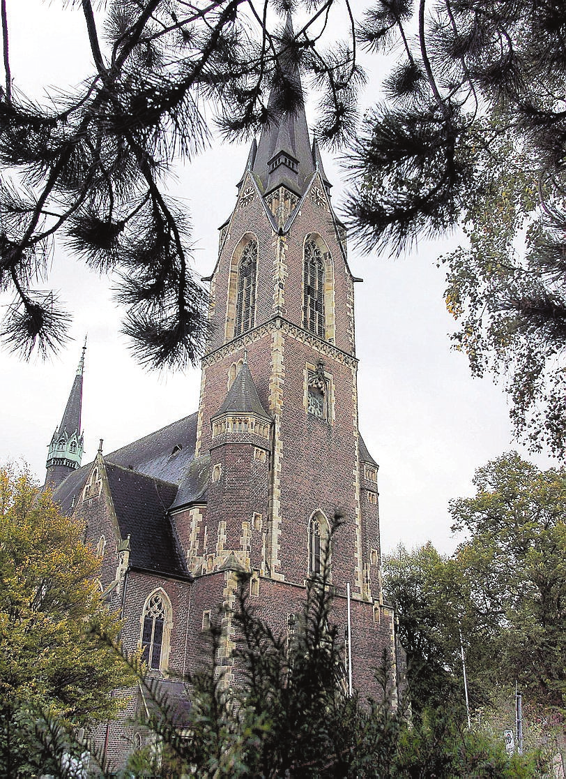 Auf der Radtour können Radlerinnen und Radler auch die römisch-katholische denkmalgeschützte Pfarrkirche St. Ludger bestaunen. FOTO DIETER BLUDAU