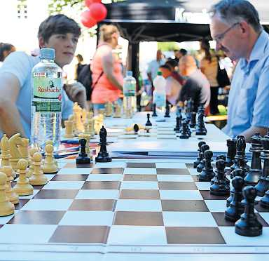 Am Stand der Schachspieler im Jahr 2019. FOTO: GEMEINDE/GRATIS