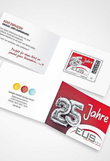 Zum 25-jährigen Jubiläum hat die EUS eigens eine Briefmarke herausgegeben. FOTO: AGENTUR ANTARES/GRATIS