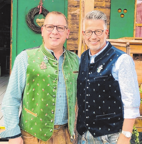 Gastro-Duo: Volker Hasel und Maik Theile (rechts) bereichern mit ihren Ideen die heimische Gastronomie. Auch der Volksfeststadl stammt aus ihrer Ideenschmiede.