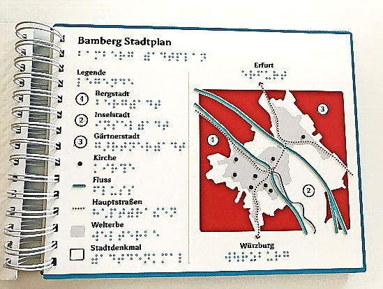 Bamberg kann man mit taktilen Büchern auch sehbehindert entdecken. FOTO: BAMBERG TOURISMUS & KONGRESS SERVICE