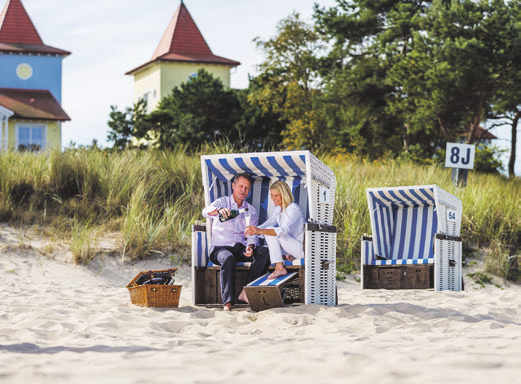 Entspannung an der Ostsee. Foto: Kleine Strandburg