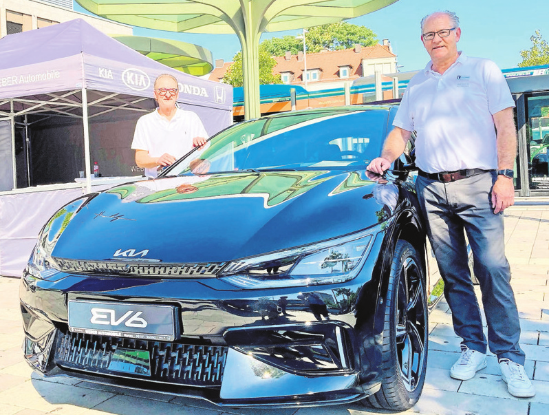 „Auto des Jahres“: Der Kia EV 6, den das Autohaus Weber vorstellte, ist rein elektrisch unterwegs.
