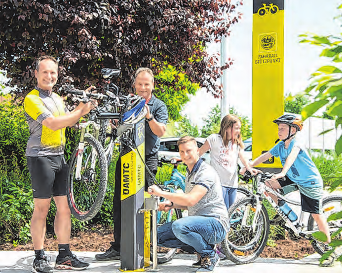 Die Fahrrad-Reparaturstation Foto: Gemeinde Dietach.