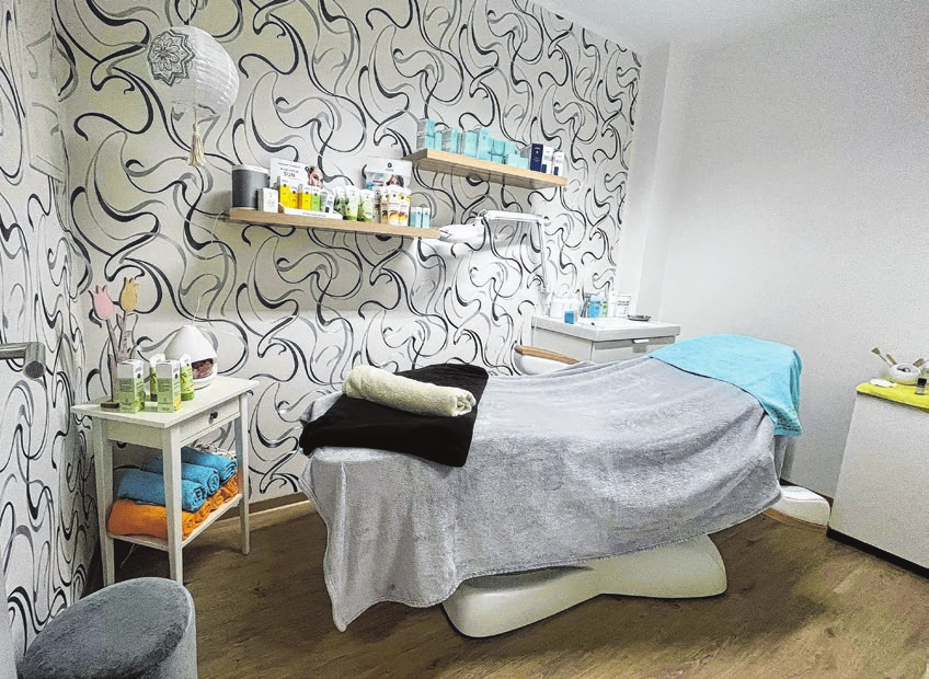 Ein separater Kosmetikraum schafft Ruhe und maximale Entspannung für die Kunden.