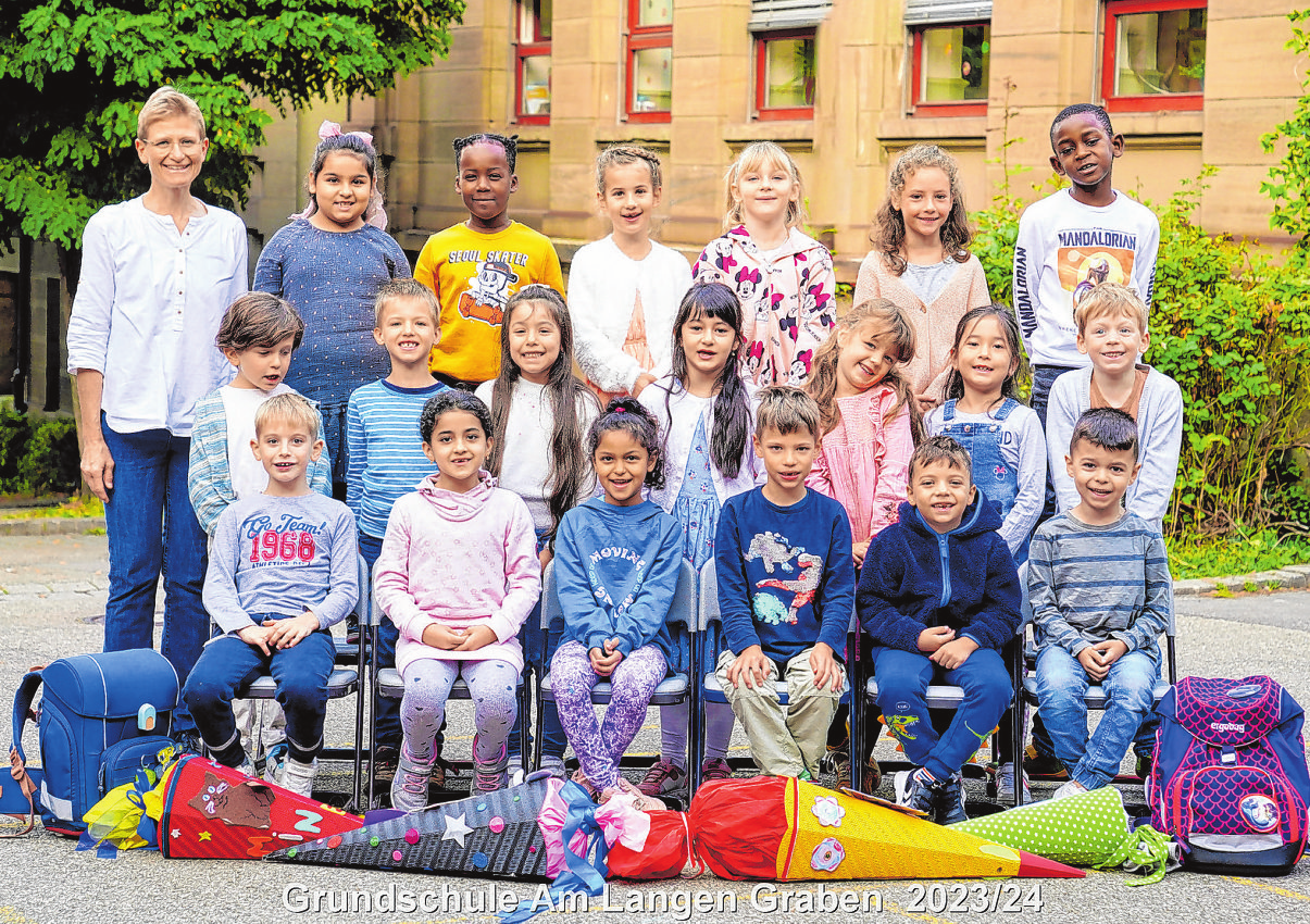 Grundschule Langer Graben, Klasse 1. Klassenlehrerin: Heidrun Häffner Foto: Top-Fotografie Rau