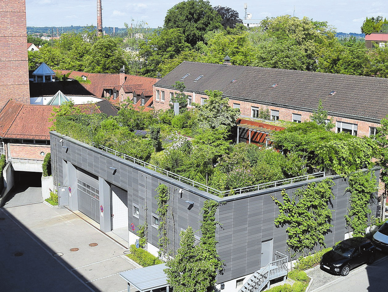 Begehbares Grün in der Stadt: ein Beispiel für intensive Dachbegrünung FOTO BUNDESVERBAND GEBÄUDEGRÜN E.V./DPA