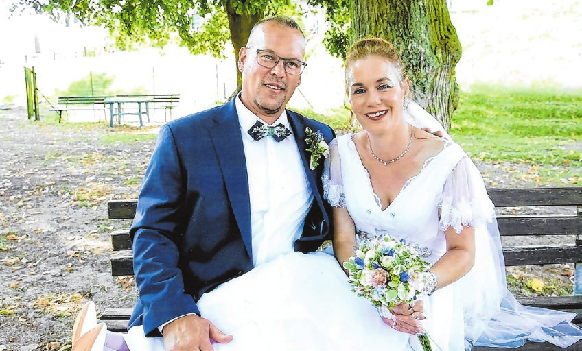 Hochzeitsfoto von Nadine Krüger: Sie heiratete in diesem September in Oderberg. Foto: privat