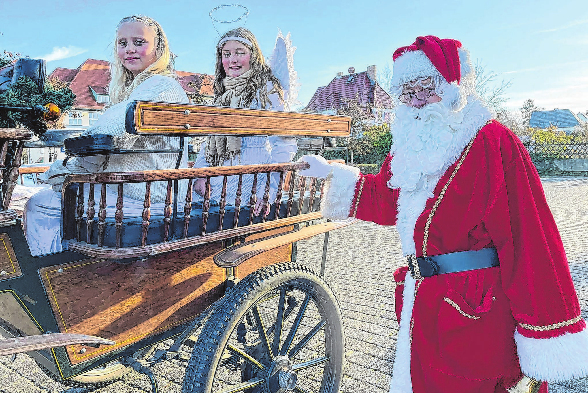 Der Weihnachtsmann ist ganz bestimmt wieder vor Ort und wird sich in himmlischer Begleitung zeigen. Foto: Manuela Mewes