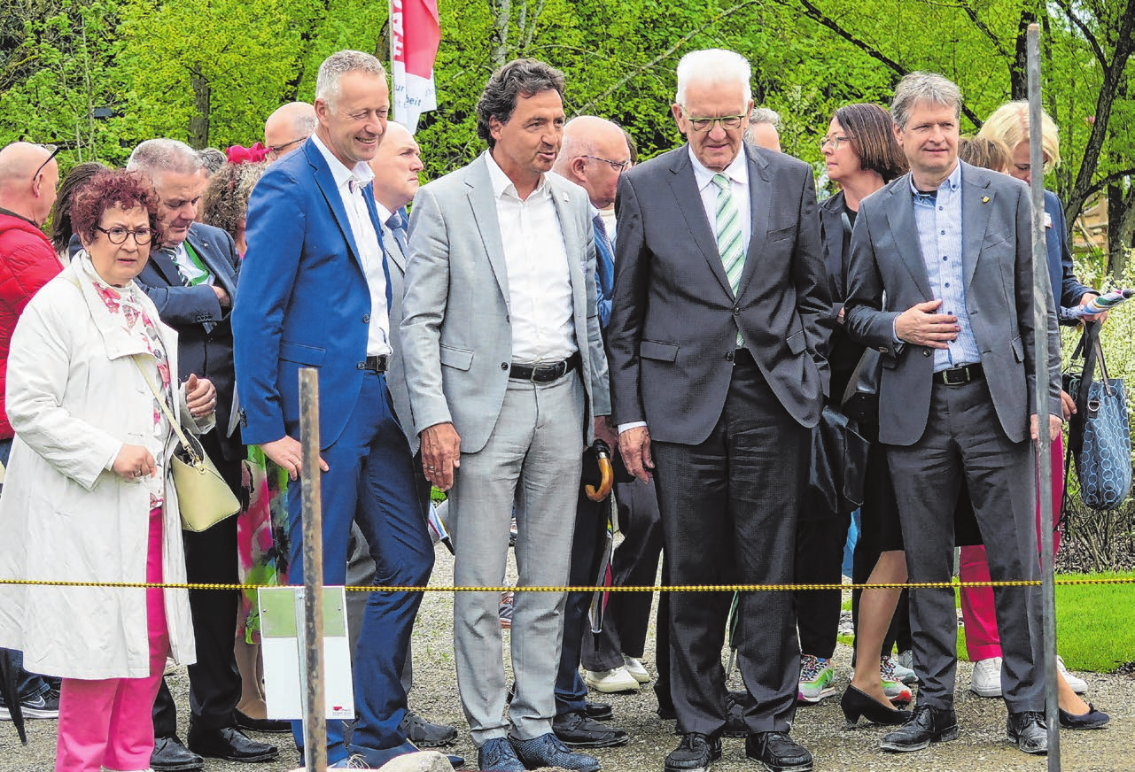 Ministerpräsident Winfried Kretschmann ließ es sich nicht nehmen, zur Eröffnung der Balinger Gartenschau höchstpersönlich vorbeizuschauen - mit Gattin Gerlinde an der Seite.