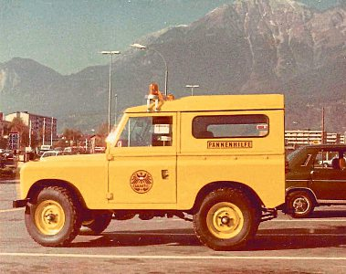 Robust: Auch Land Rover gehörten in den 1970ern zum Fuhrpark des ÖAMTC.