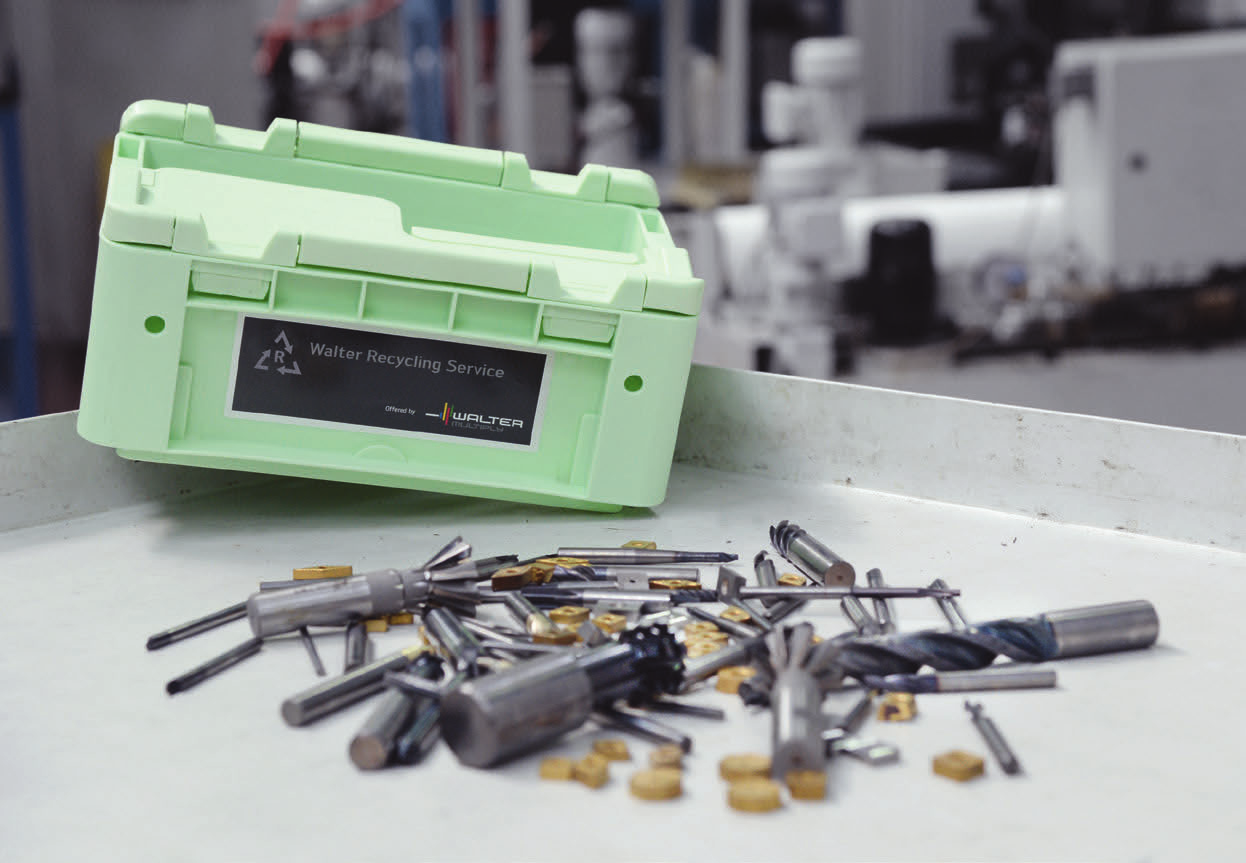Walter recycelt einen Großteil gebrauchter Hartmetallwerkzeuge seiner Kunden. Bildquelle: Walter AG
