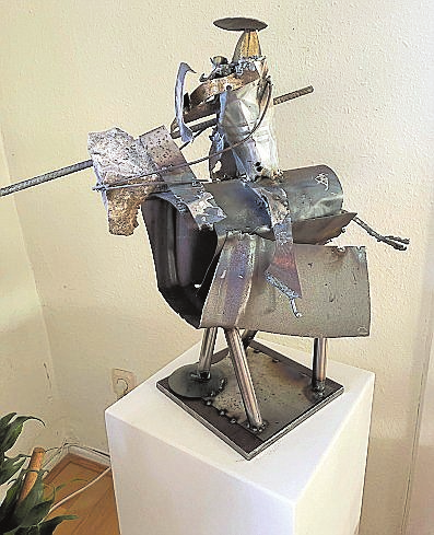 Don Quijote, aus Stahl geschweißt