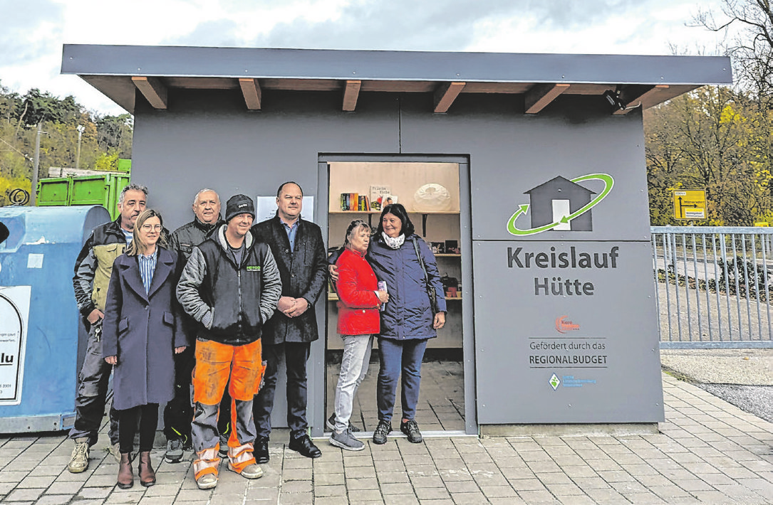 Die „Kreislaufhütte“ wird gut angenommen. Gebrauchte, aber noch funktionsfähige Dinge sind dort abholbar.