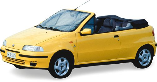 Das viersitzige Fiat Punto Cabriolet war in den 90er Jahren eines der günstigsten und beliebtesten offenen Automodelle. Foto: Fiat