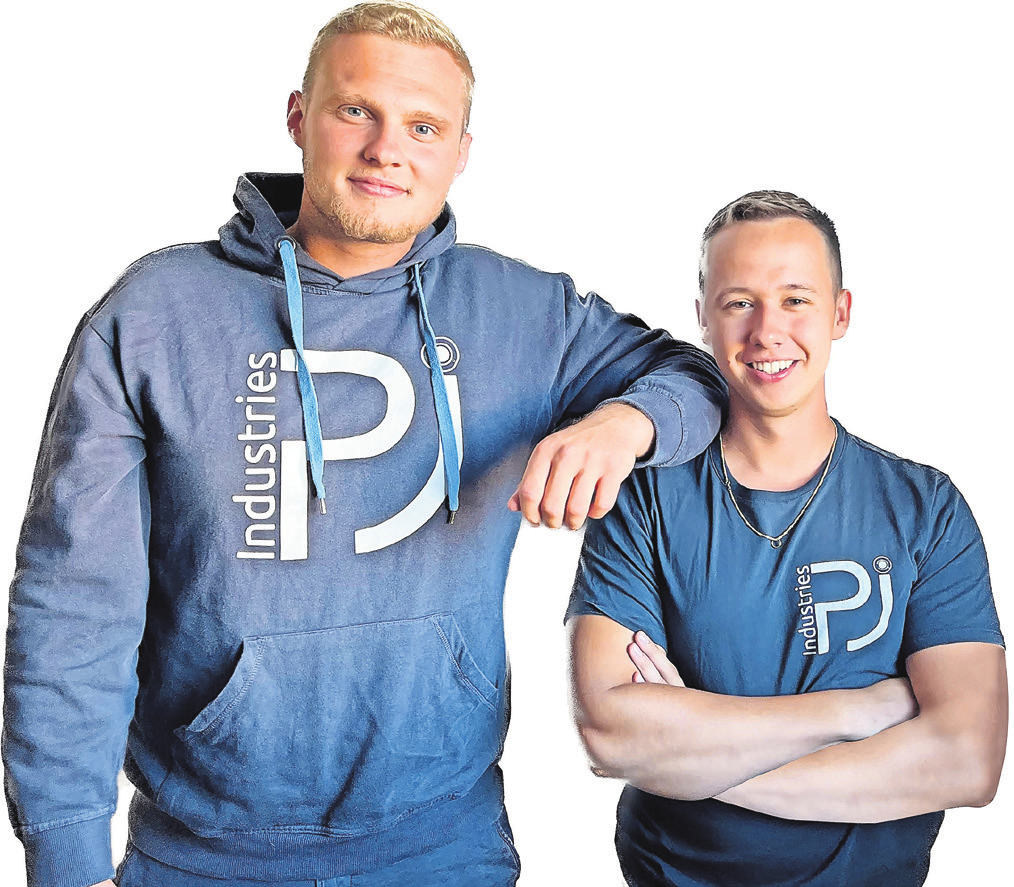Paul Schlegel (links) und Jonas Weiss haben sich mit ihrem Unternehmen PJ-Industries selbstständig gemacht. Foto: PJ-Industries