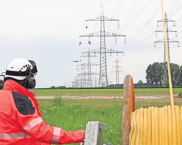 Das Vorseil wird von einer Trommel abgewickelt.