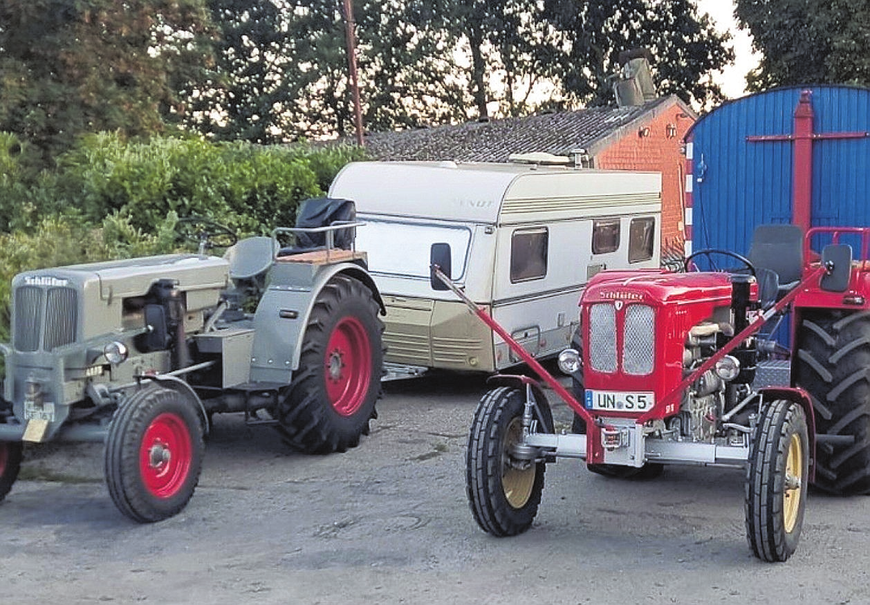 Mit dem roten Schlüter-Traktor von 1962 fing alles an.