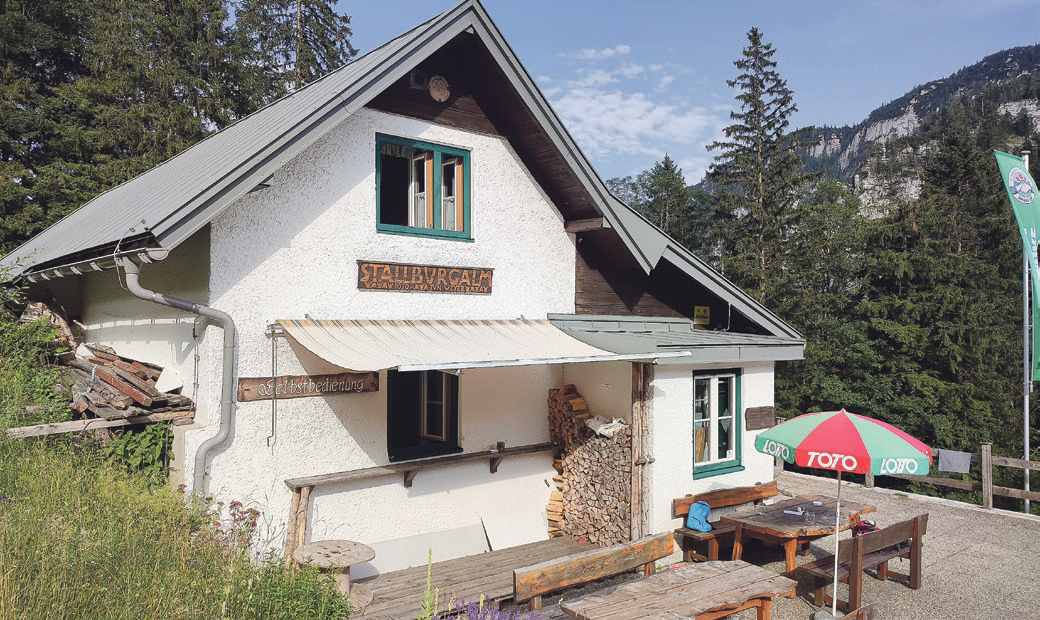 Stallburgalm bei Sonnenschein und Kinder bei der Katzensteiner Mühle Fotos: Franz Haider, Bildarchiv Marktgemeinde Weyer