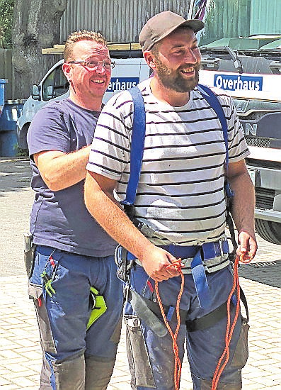 Regelmäßige Sicherheitsunterweisungen gehören zum Alltag des Teams aus Haltern. FOTO PRIVAT