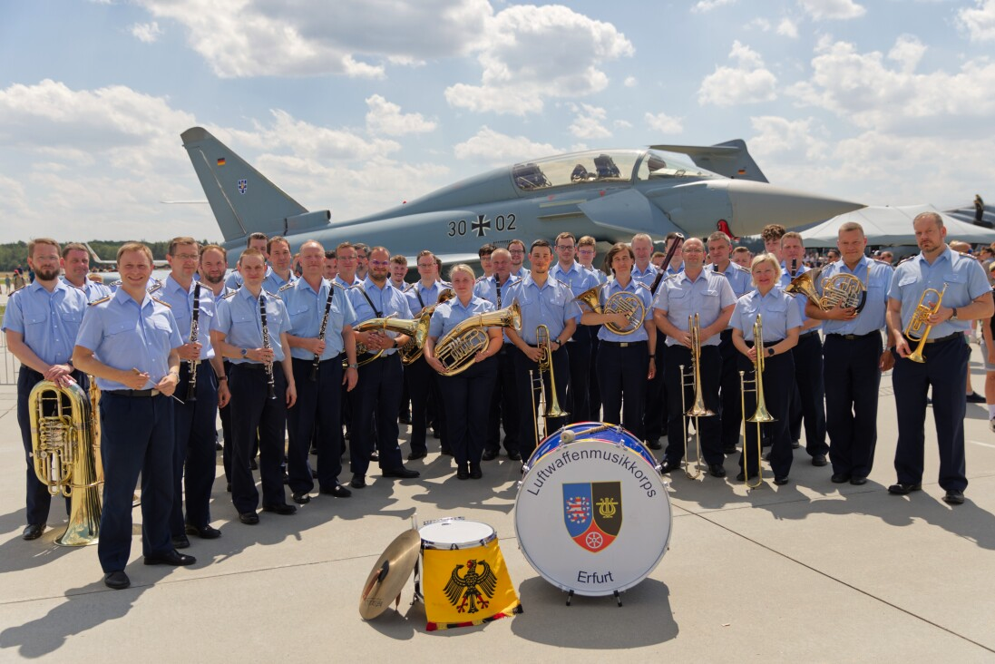 Luftwaffenmusikkorps Erfurt, Leitung Oberstleutnant Dr. Tobias Wunderle FOTO: JOHANNES P. LINDNER